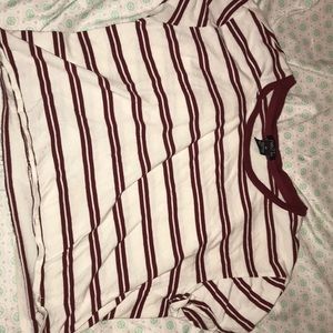 rue 21 stripped crop top